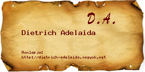 Dietrich Adelaida névjegykártya